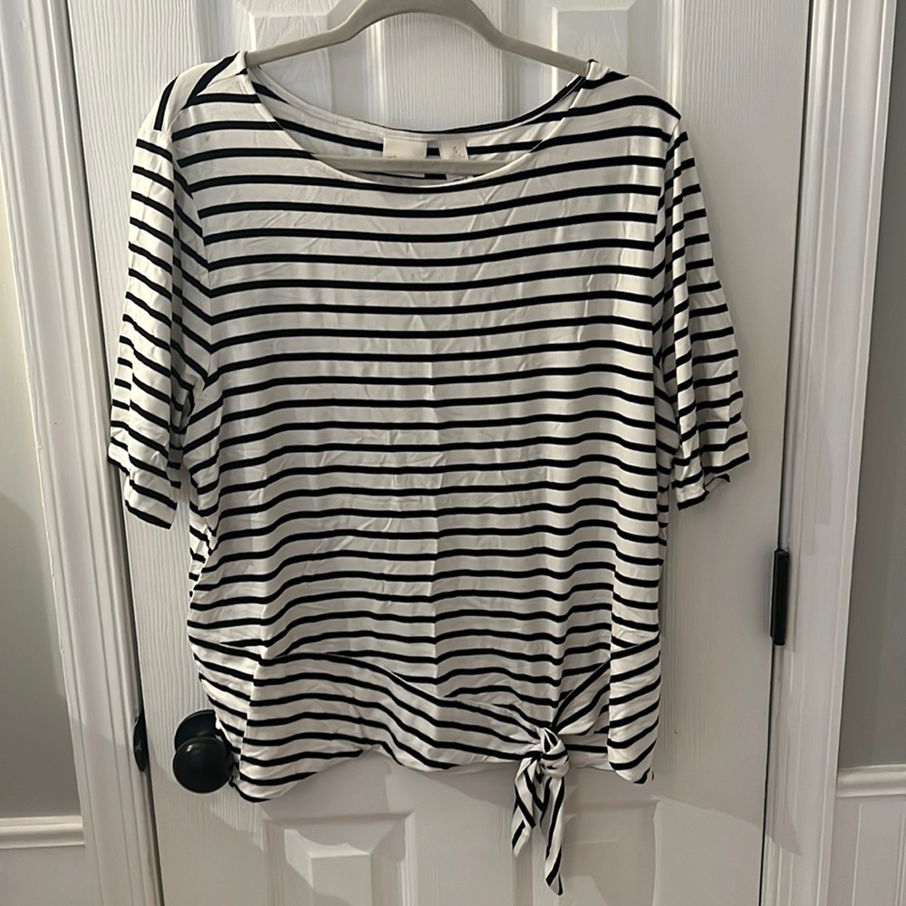 Chico’s Women’s Striped Knot Top